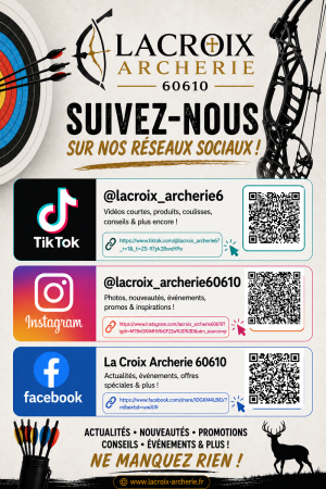 🏹 Retrouvez la Compagnie d’Arc de Lacroix-Saint-Ouen sur les réseaux sociaux